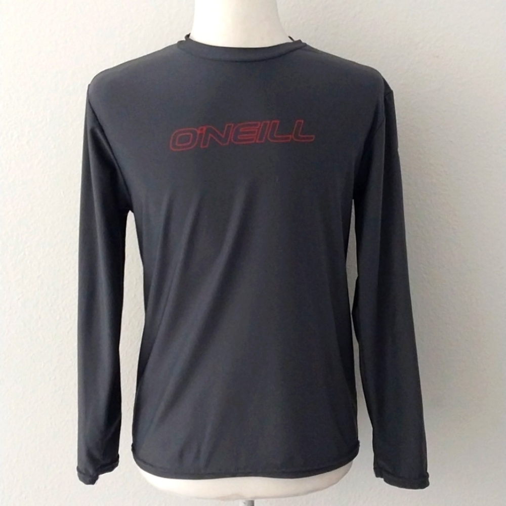 O'niell Kid's Gray Logo Rashguard size 18